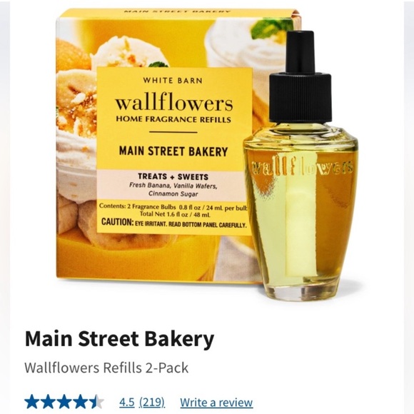 “MAIN STREET BAKERY” by BBW/WB, 2-Pack Wallflowers Home Fragrance Refills, NIB - Picture 1 of 5
